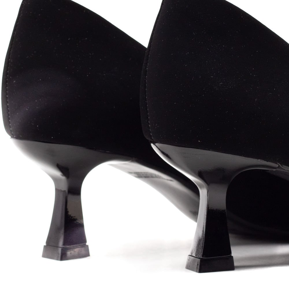 Sapato Scarpan Feminino Bebecê com Salto Taça Preto Preto 6