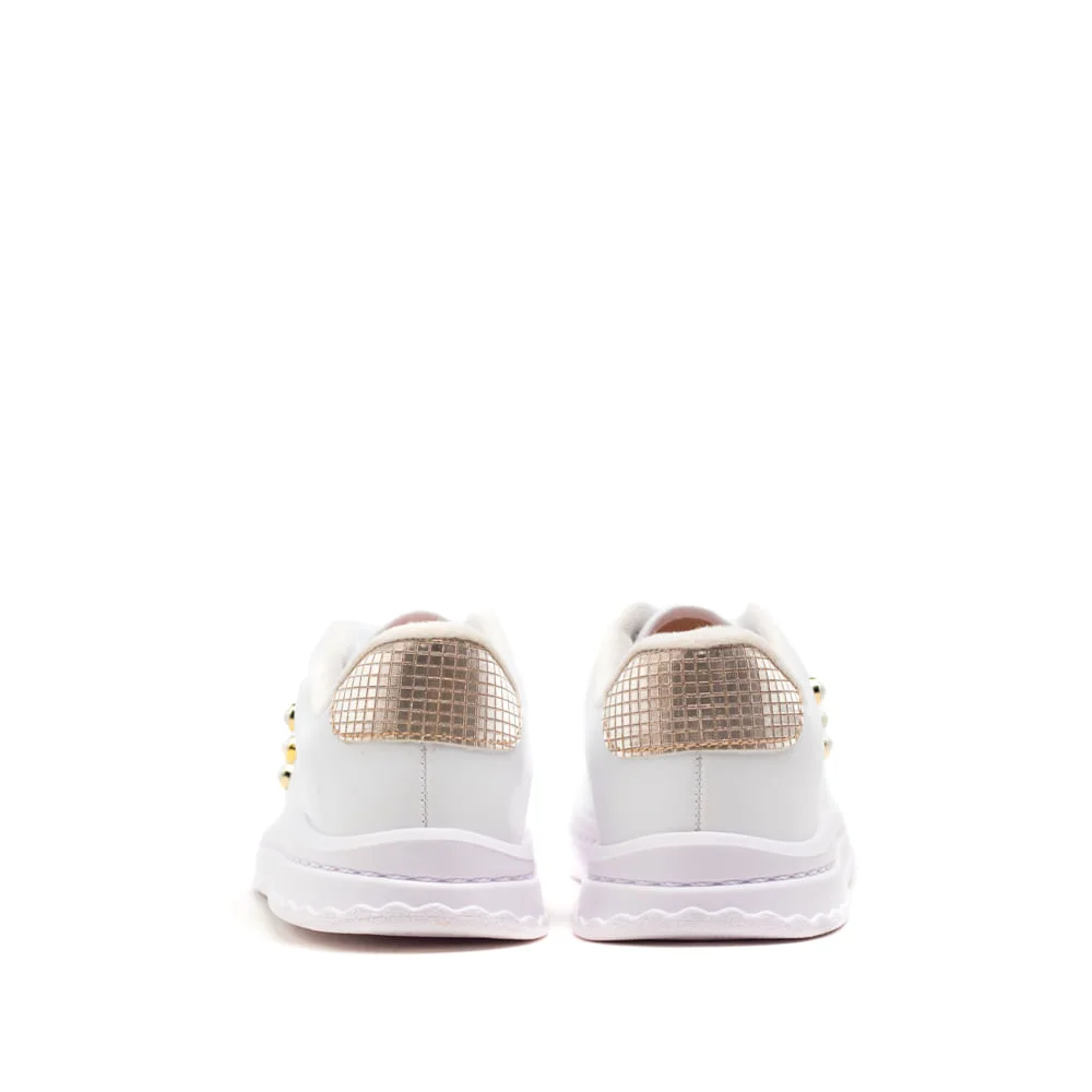 Tênis Infantil Molekinha Com Pérolas Branco/dourado Branco/Dourado 3