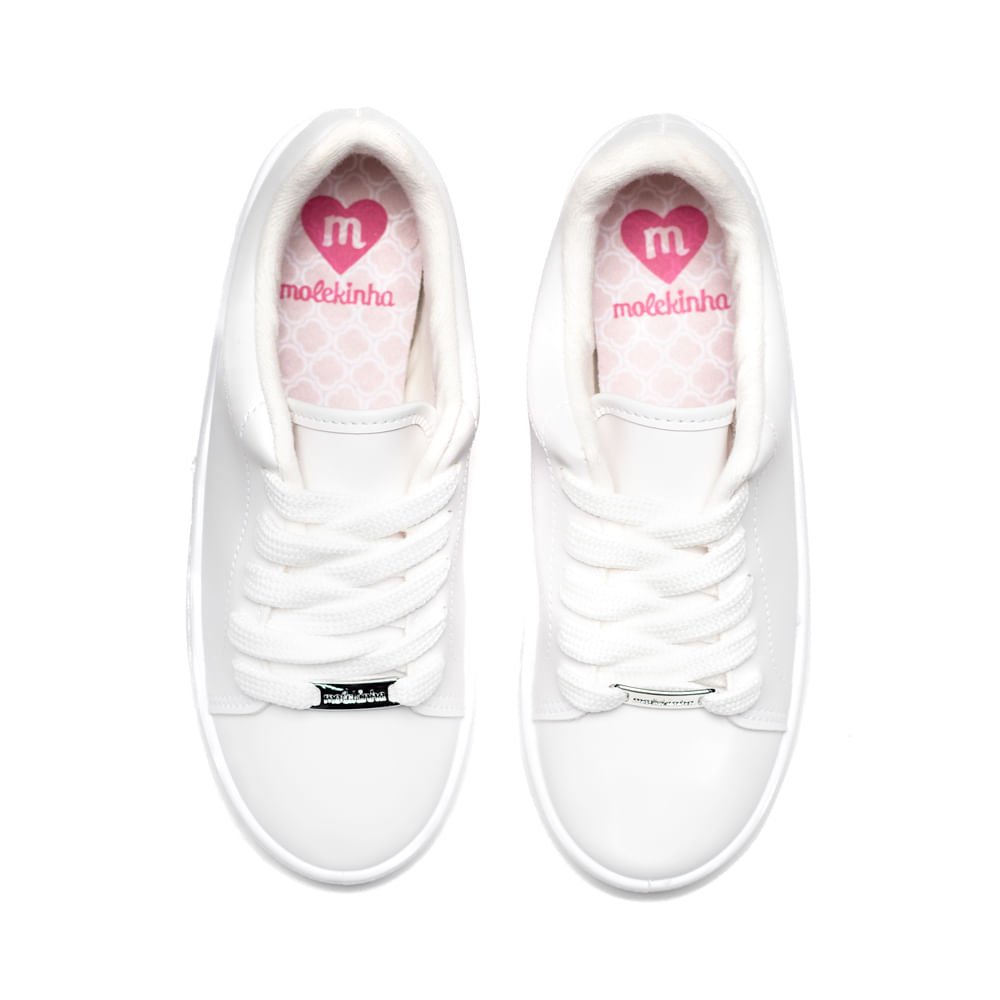 Tênis Infantil Molekinha Casual Branco Branco 4