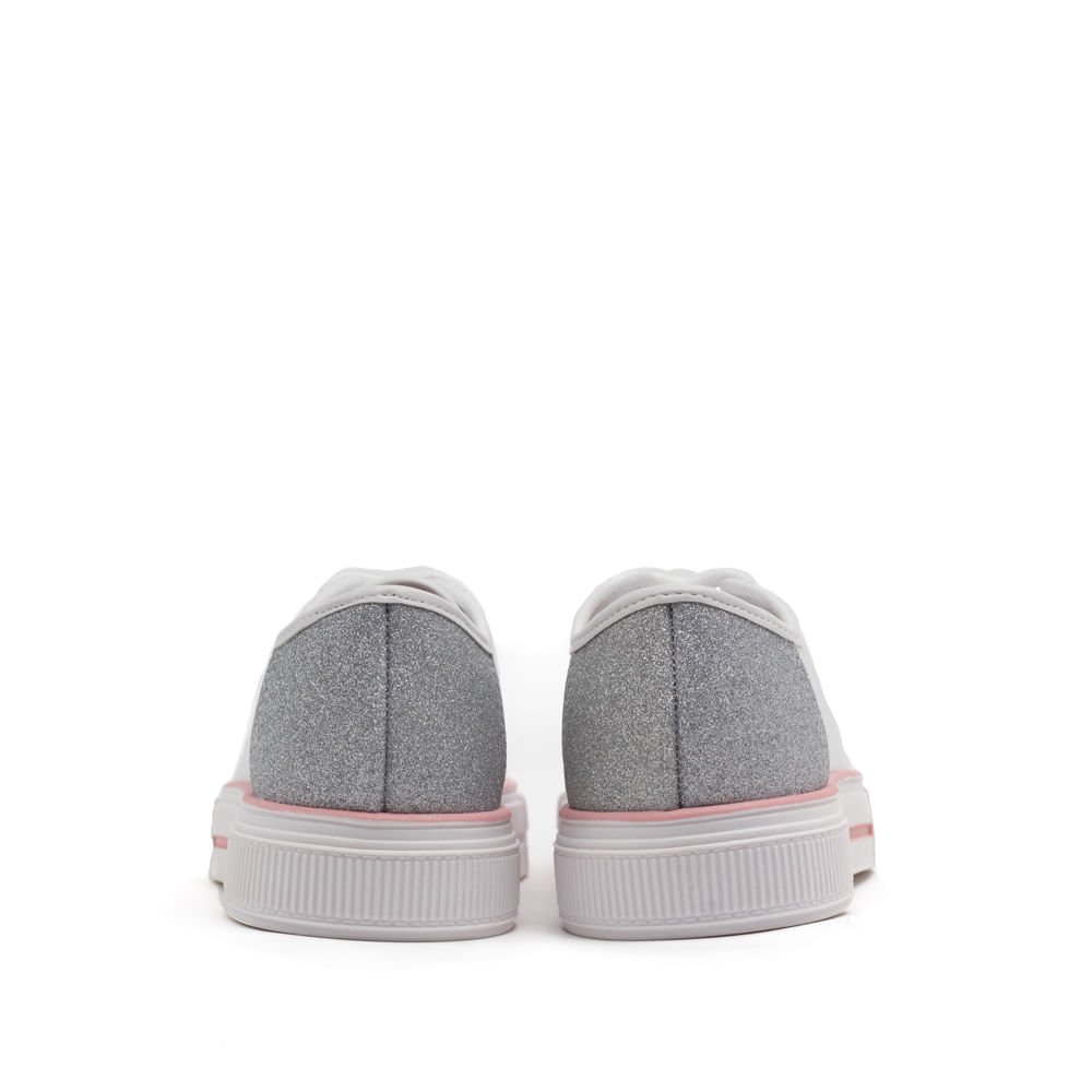 Tênis Infantil Molekinha com Detalhe em Glitter Branco Branco 3