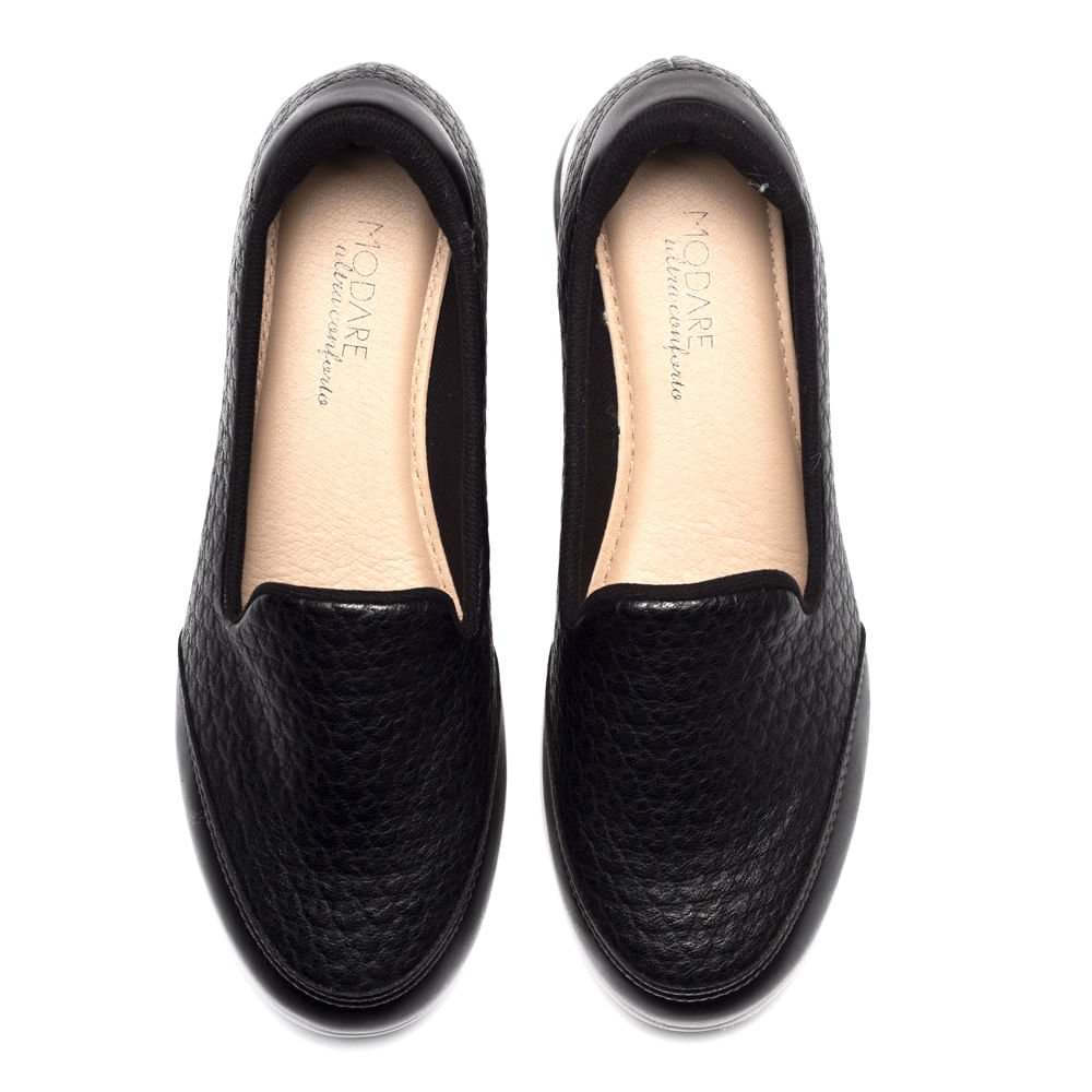 Sapato Casual Modare Napa Texturizada Feminino 1155 Preto 4