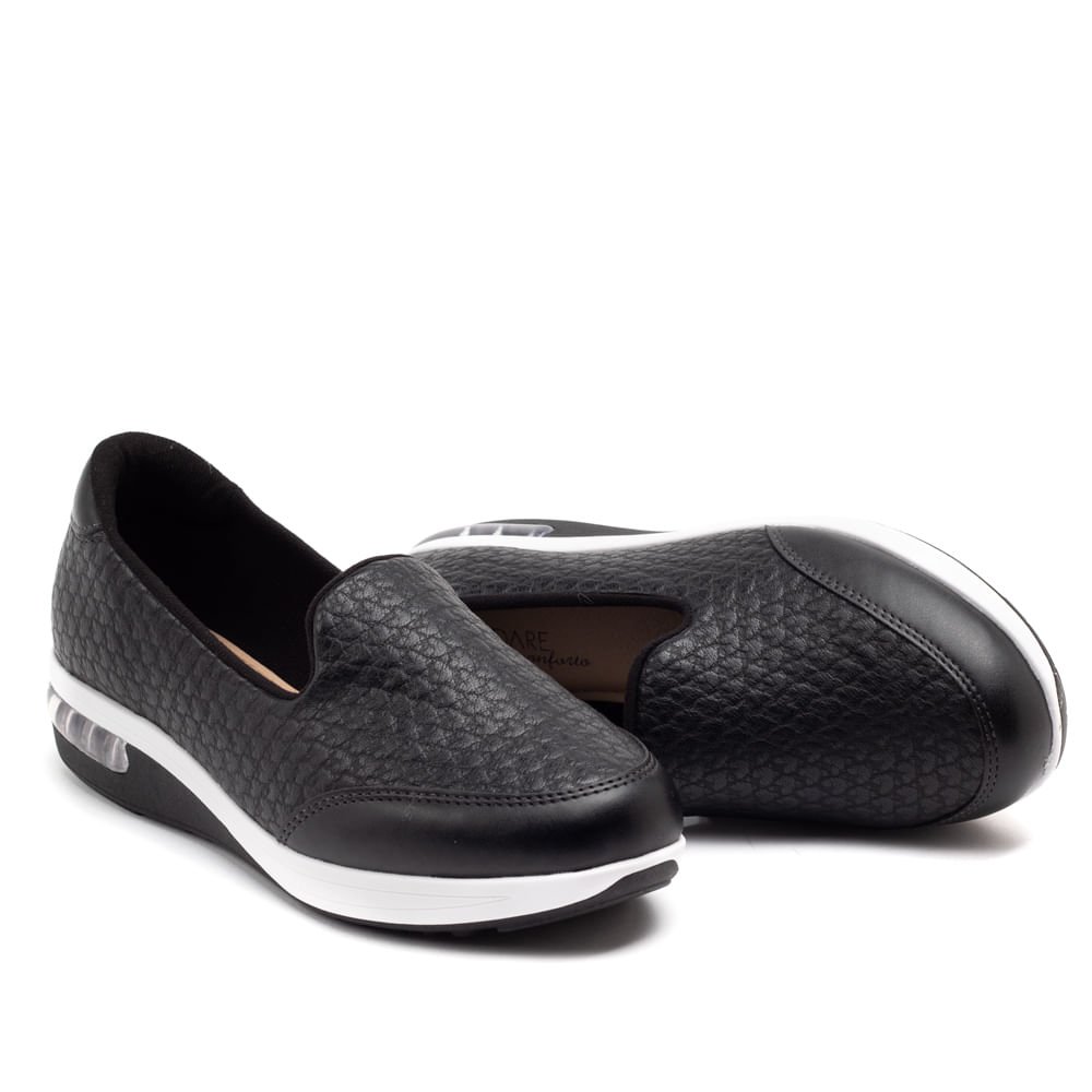 Sapato Casual Modare Napa Texturizada Feminino 1155 Preto 5