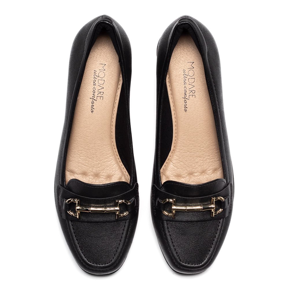 Sapato Casual Modare Anabela Fivela Feminino 1155 Preto 4