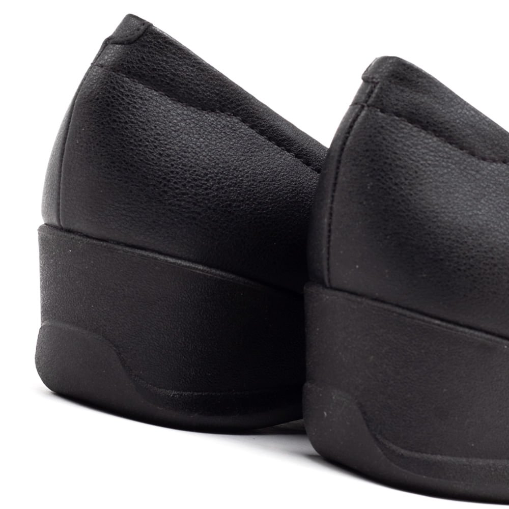 Sapato Casual Modare Anabela Fivela Feminino 1155 Preto 7