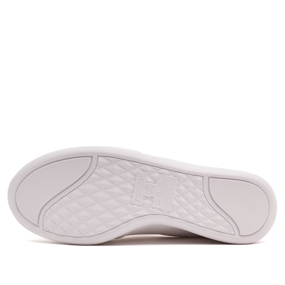 Tênis Feminino Modare Casual Matelassê Branco Branco 2