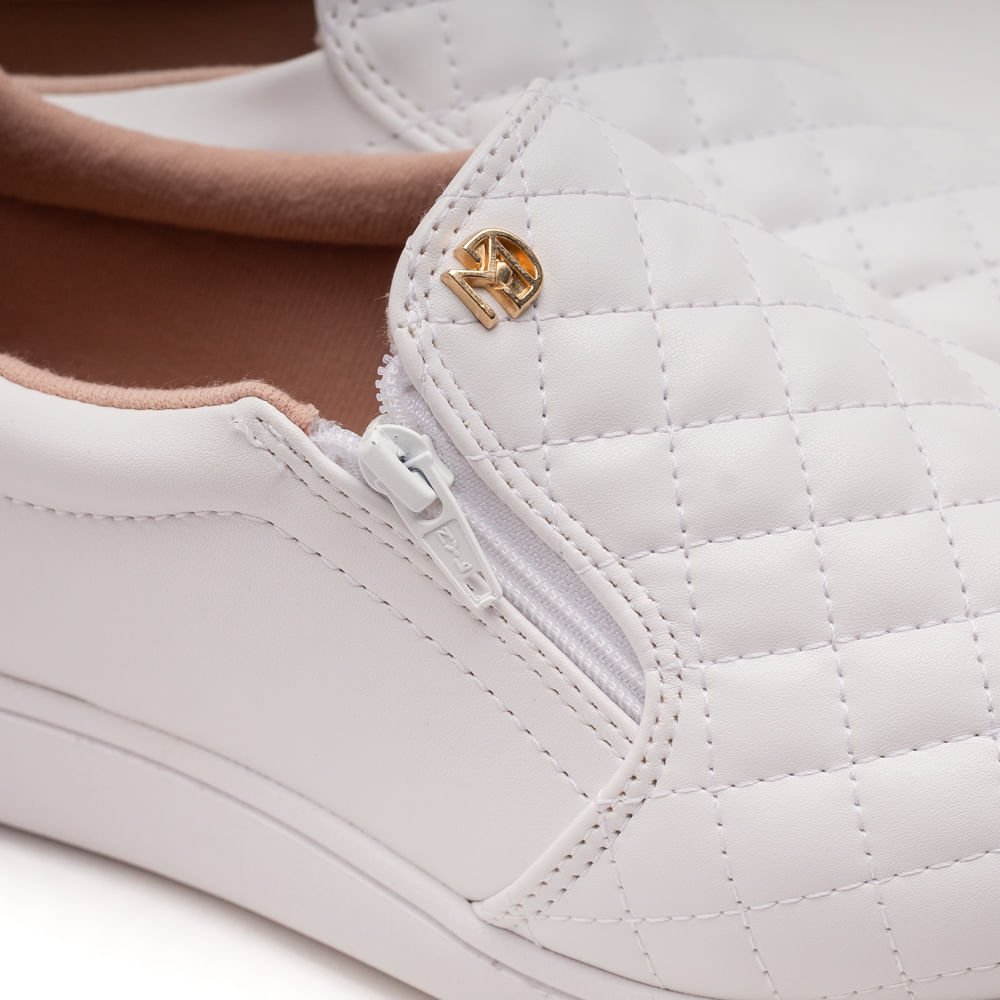 Tênis Feminino Modare Casual Matelassê Branco Branco 6