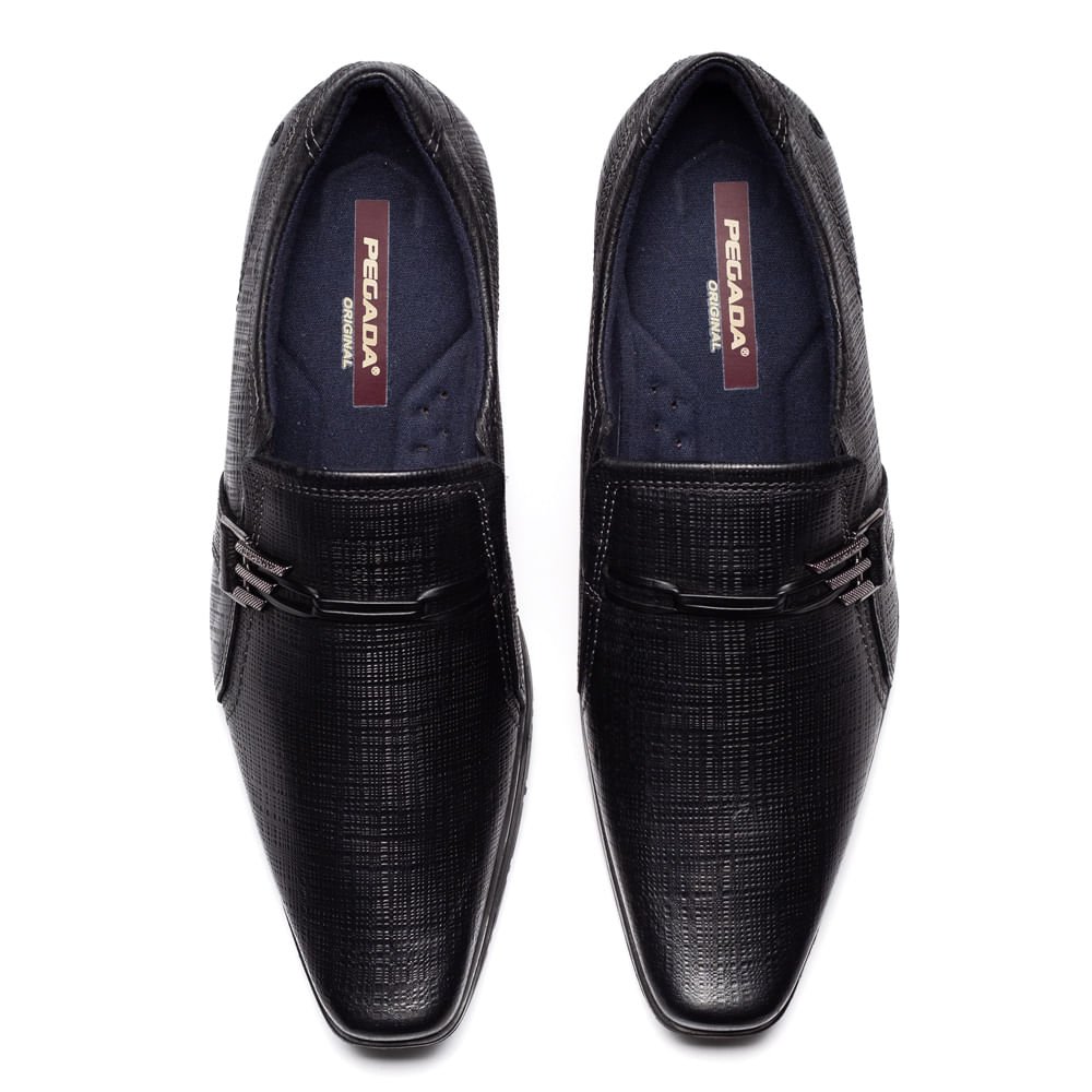 Sapato Masculino Pegada Slim Social Preto Preto 4
