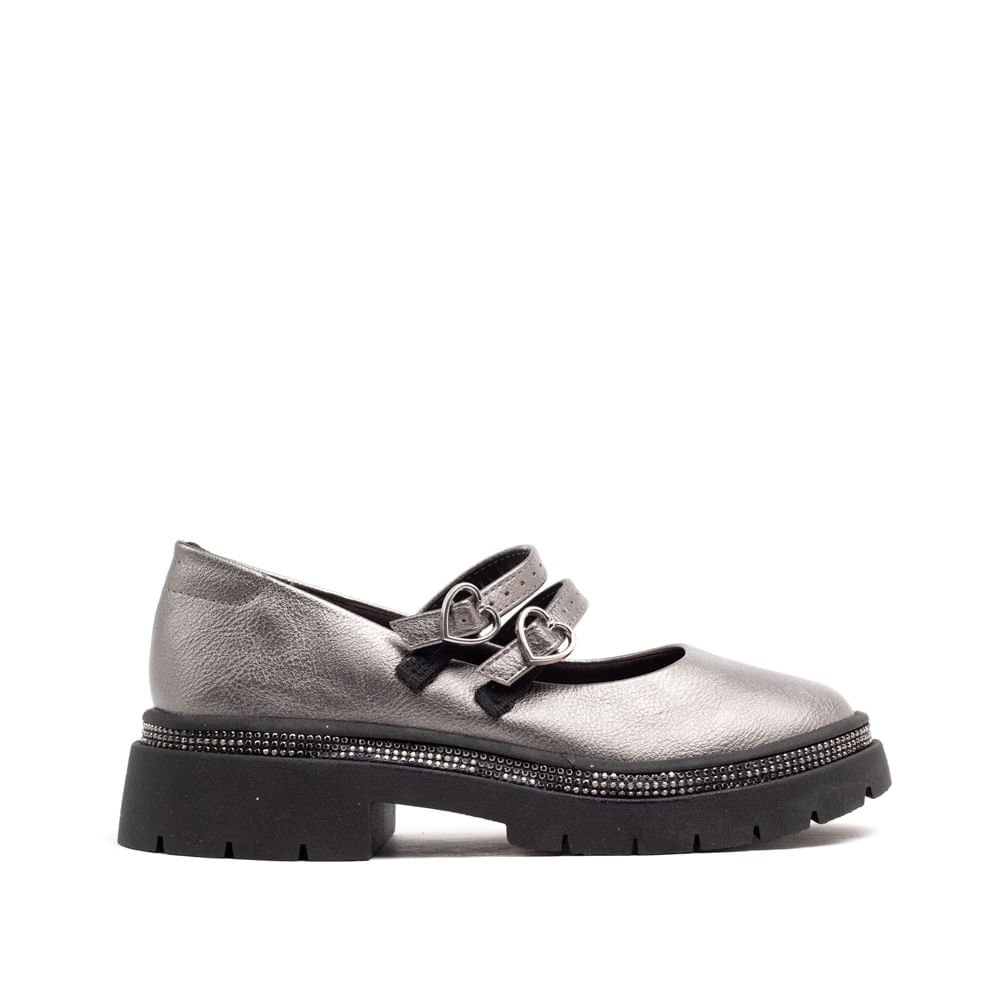 Sapato Infantil Molekinha Boneca Tratorado Prata