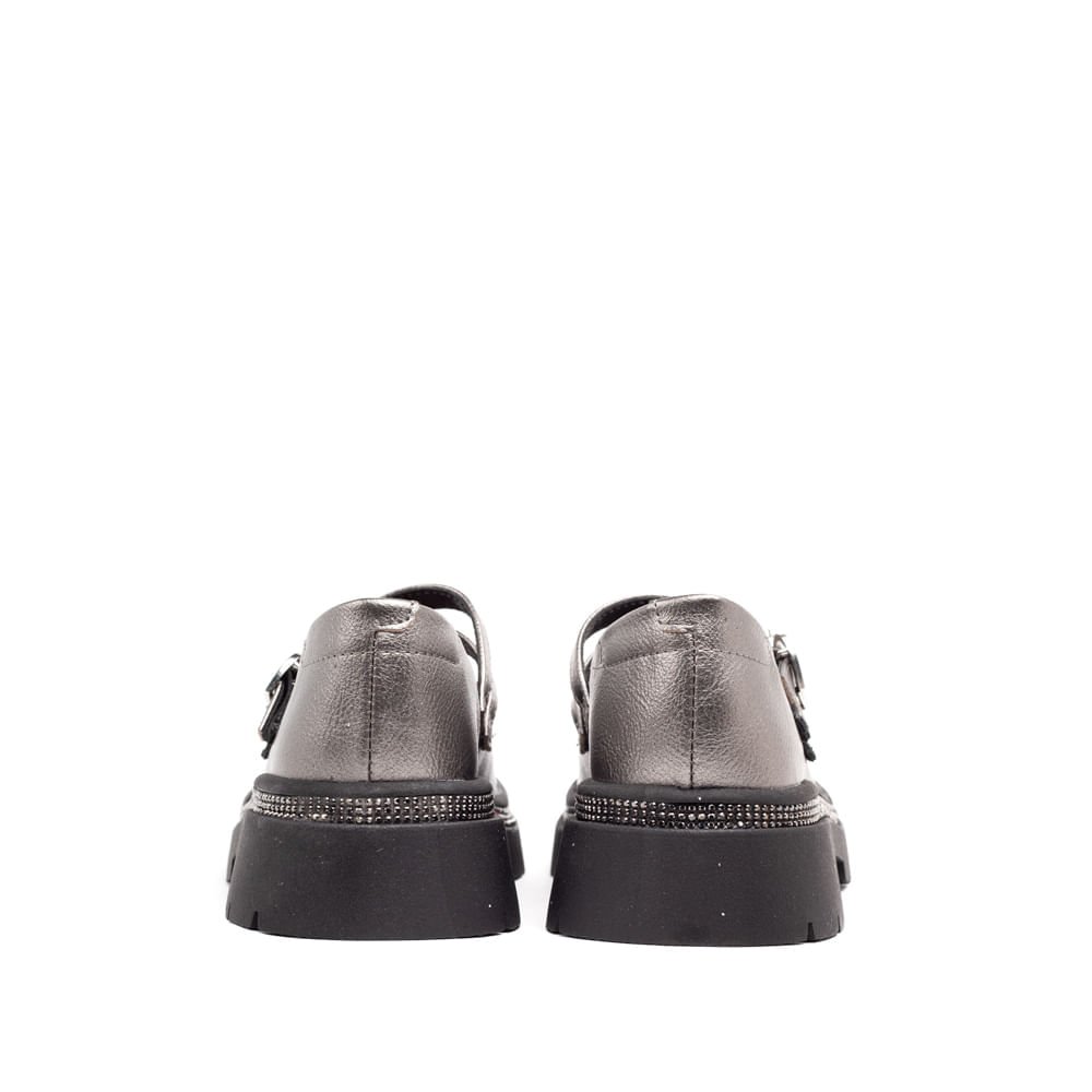 Sapato Infantil Molekinha Boneca Tratorado Prata Prata 3