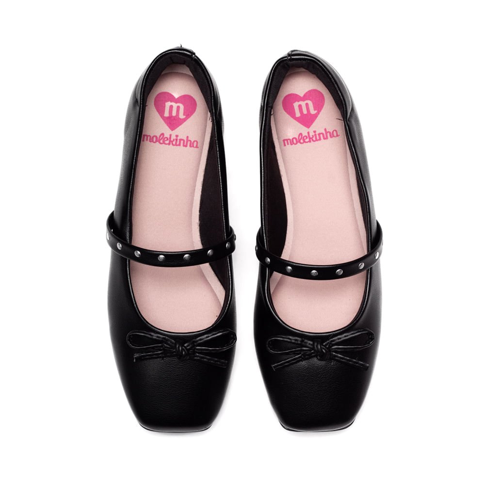 Sapatilha Infantil Molekinha Bailarina Preto Preto 4