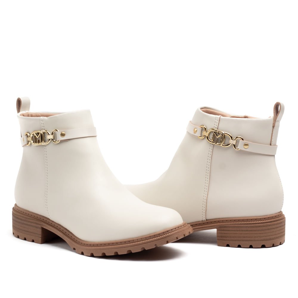 Bota Modare Feminina Cano Curto com Pingente Feminino Branco 5