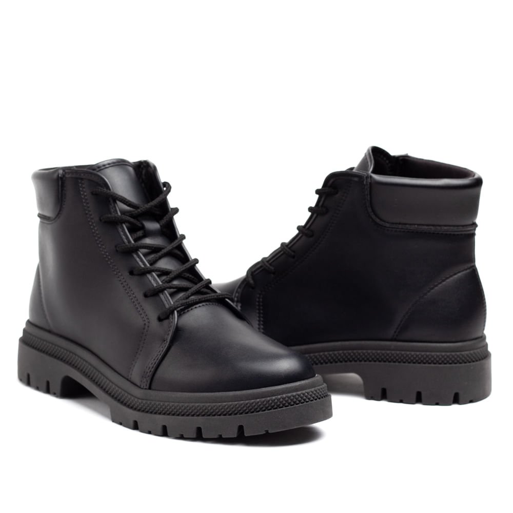 Coturno Feminino Moleca Tratorado Preto Preto 5