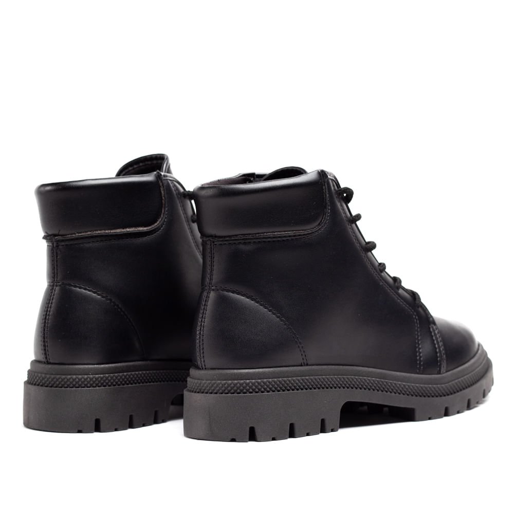 Coturno Feminino Moleca Tratorado Preto Preto 6