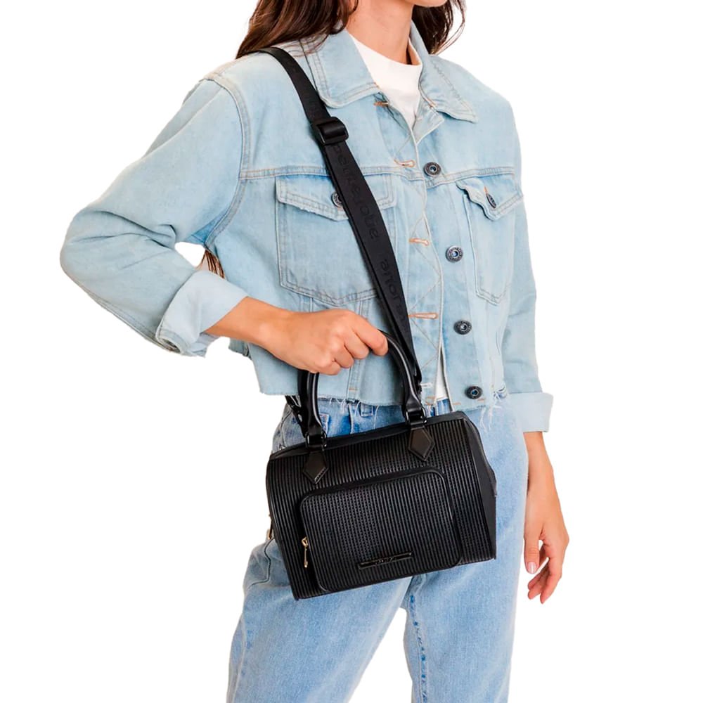Bolsa Feminina Petite Jolie Lauren Preto Preto 6