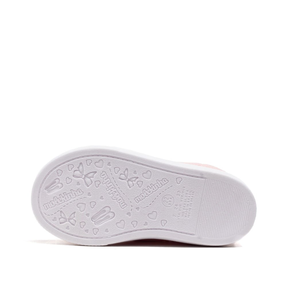 Tênis Infantil Molekinha Slip On Tecido Rosa Claro Rosa 2