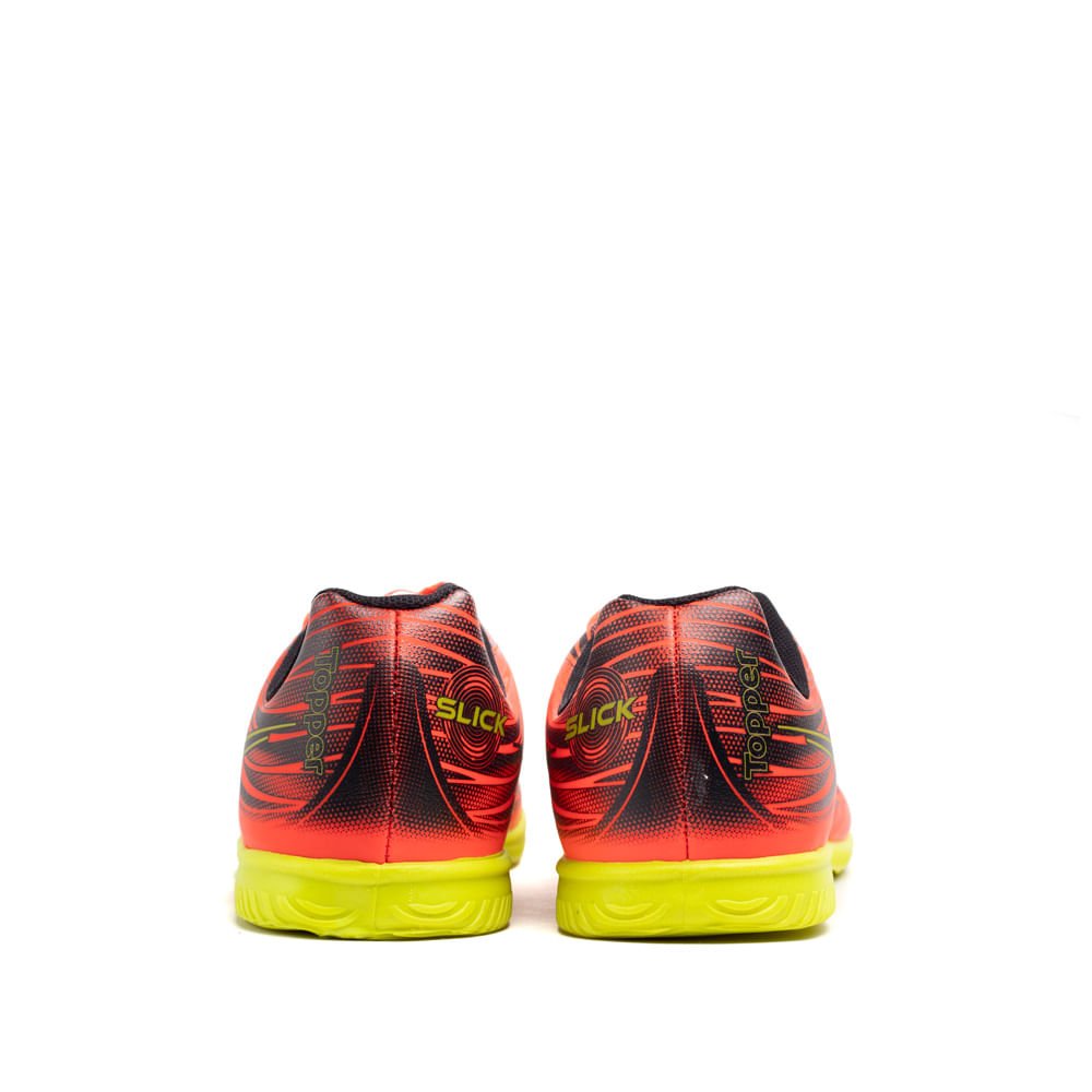 Chuteira Futsal Topper Slick V Coral Laranja 3
