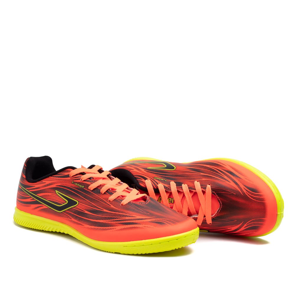 Chuteira Futsal Topper Slick V Coral Laranja 6