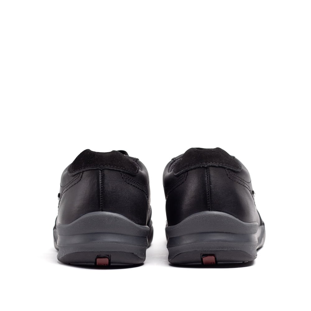 Sapatênis Masculino Pegada em Couro Preto Preto 3