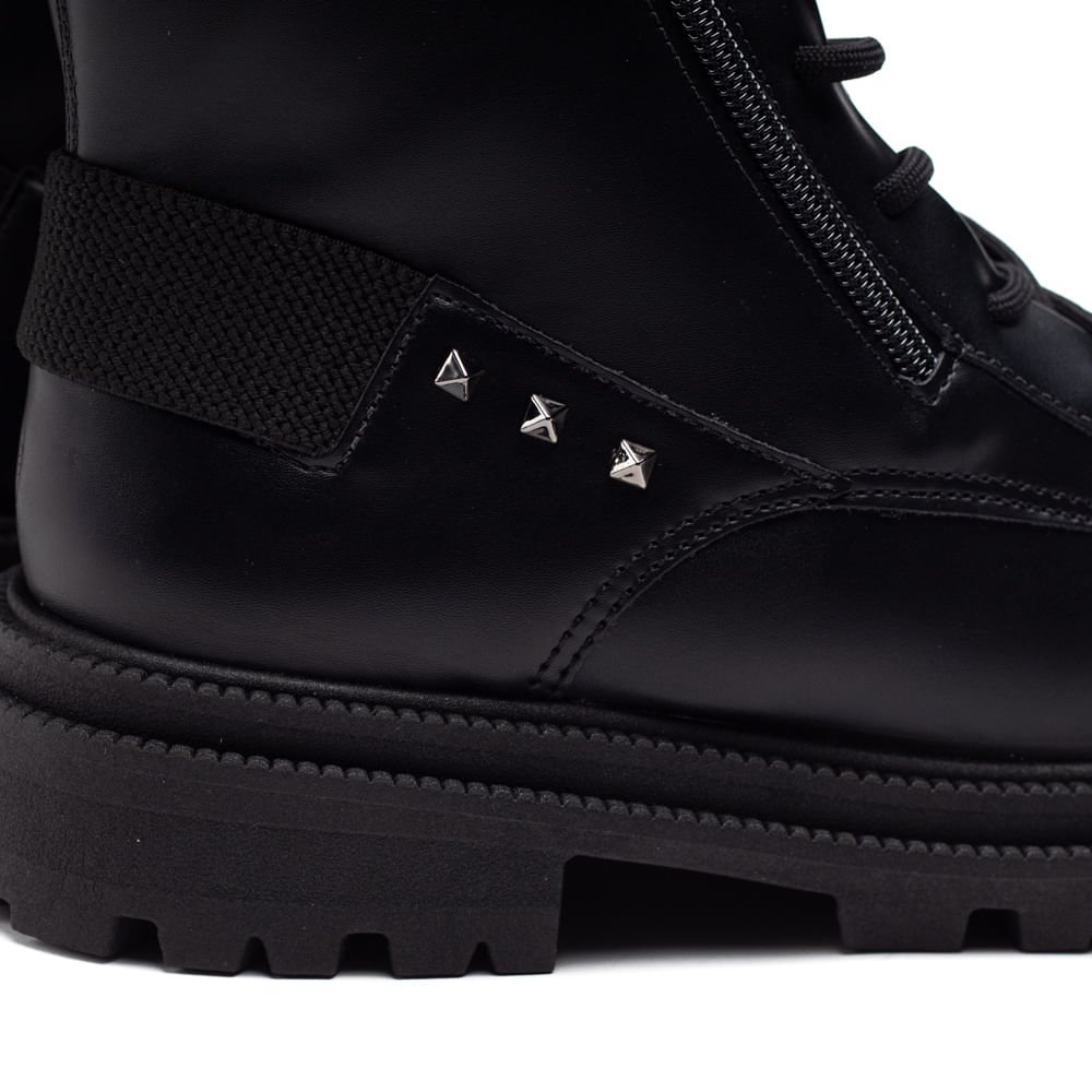 Coturno Feminino Ramarim Tratorado Preto Preto 7