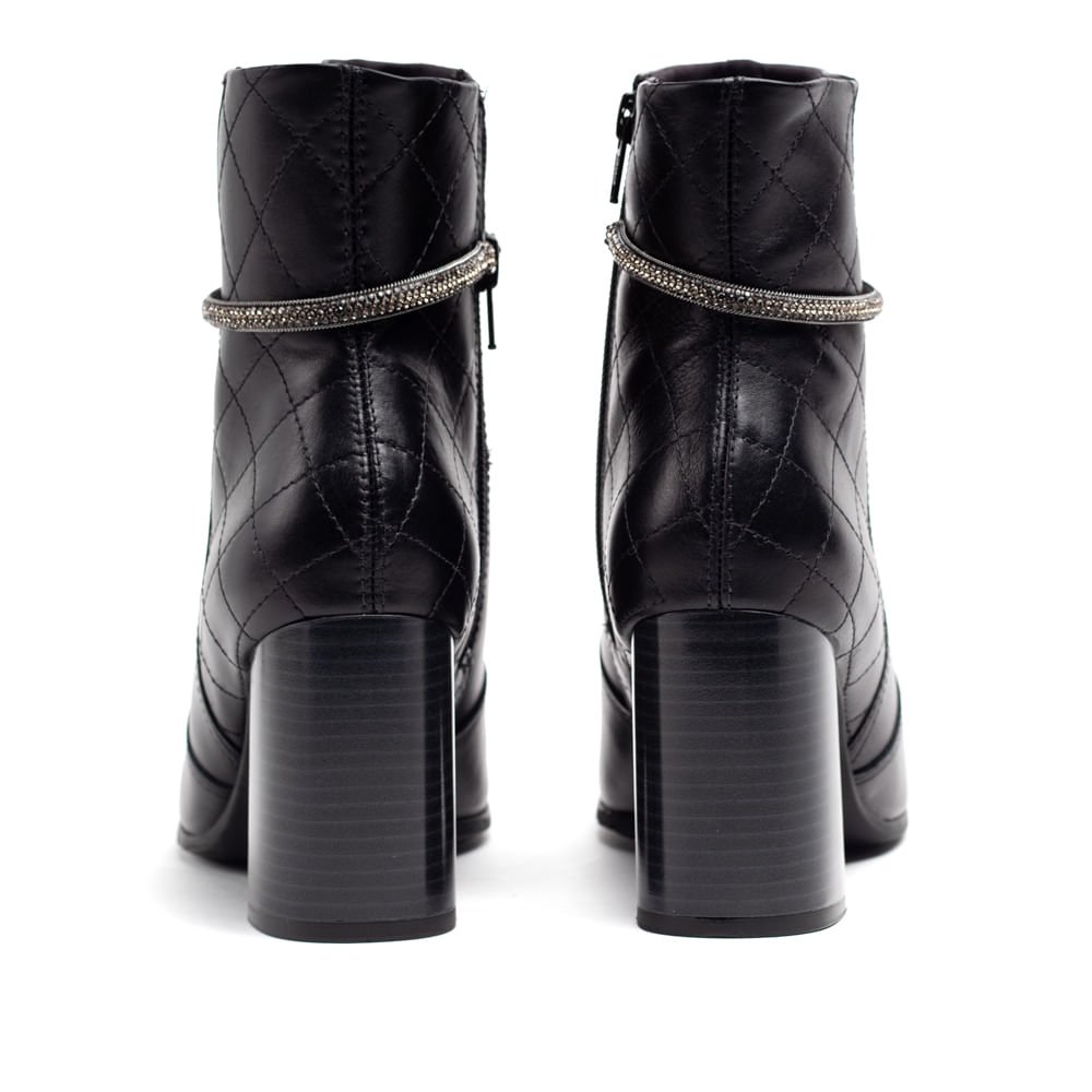 Bota Feminina Ramarim Bico Fino Preto Preto 3