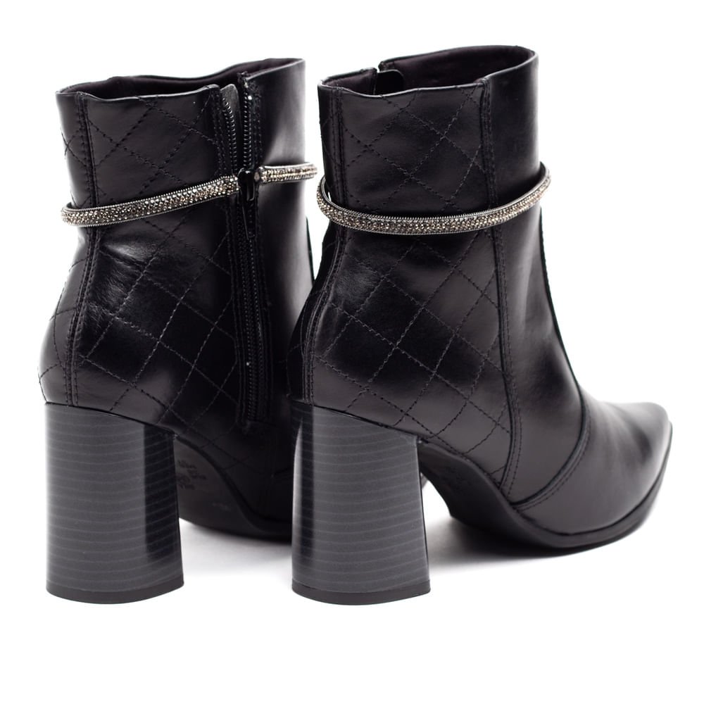 Bota Feminina Ramarim Bico Fino Preto Preto 6