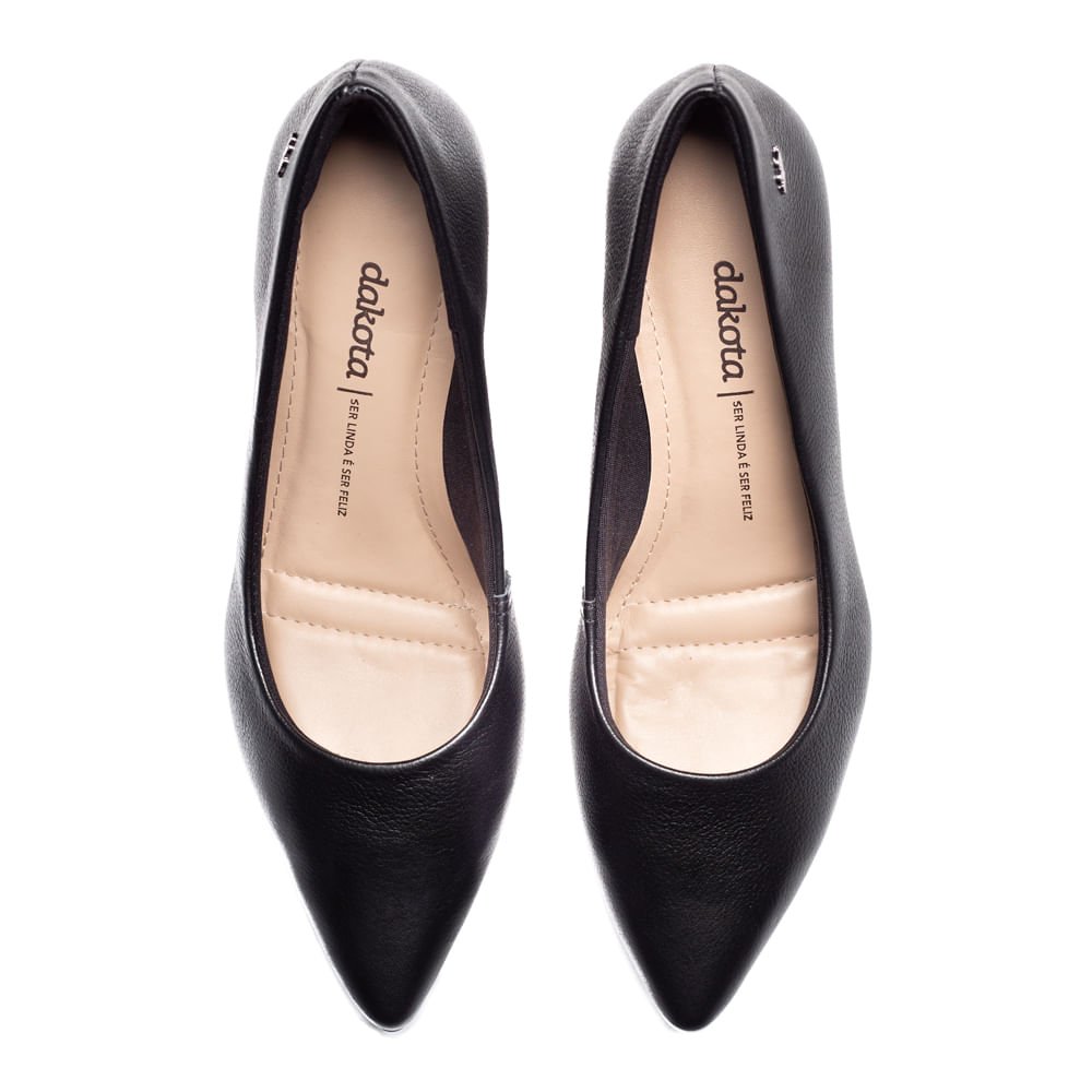 Scarpin Feminino Dakota de Bico Fino Preto Preto 4