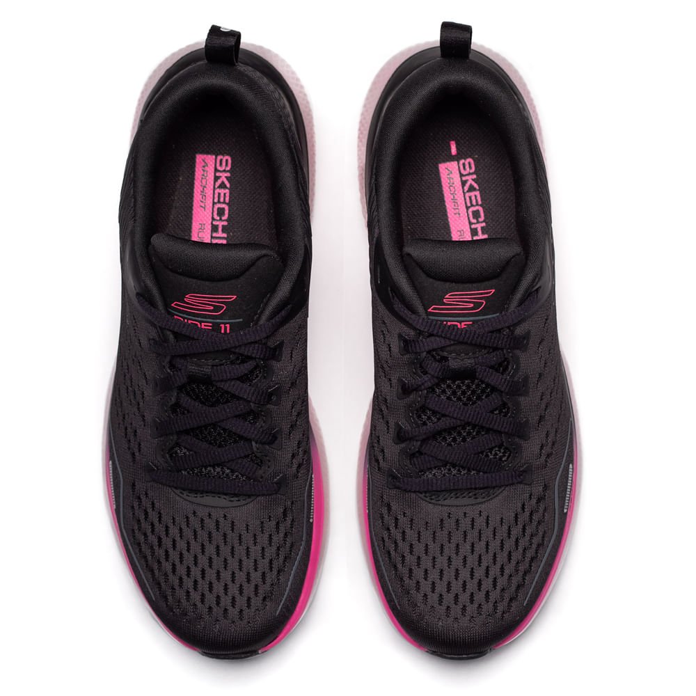 Tênis Feminino Skechers GO RUN Ride 11 Preto/rosa Preto/Rosa 4