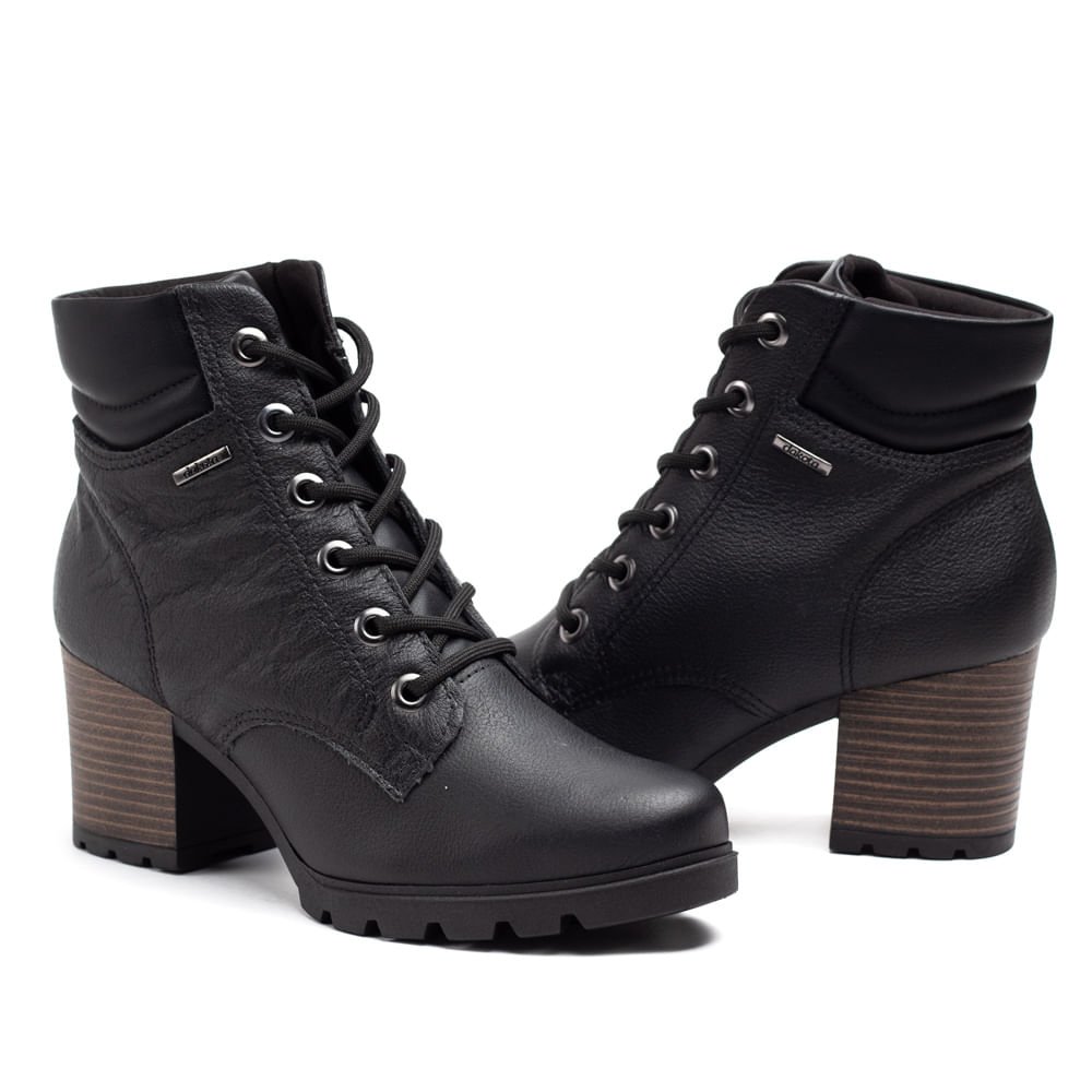 Bota Coturno Feminina Dakota Salto Bloco Tratorado Preto Preto 5