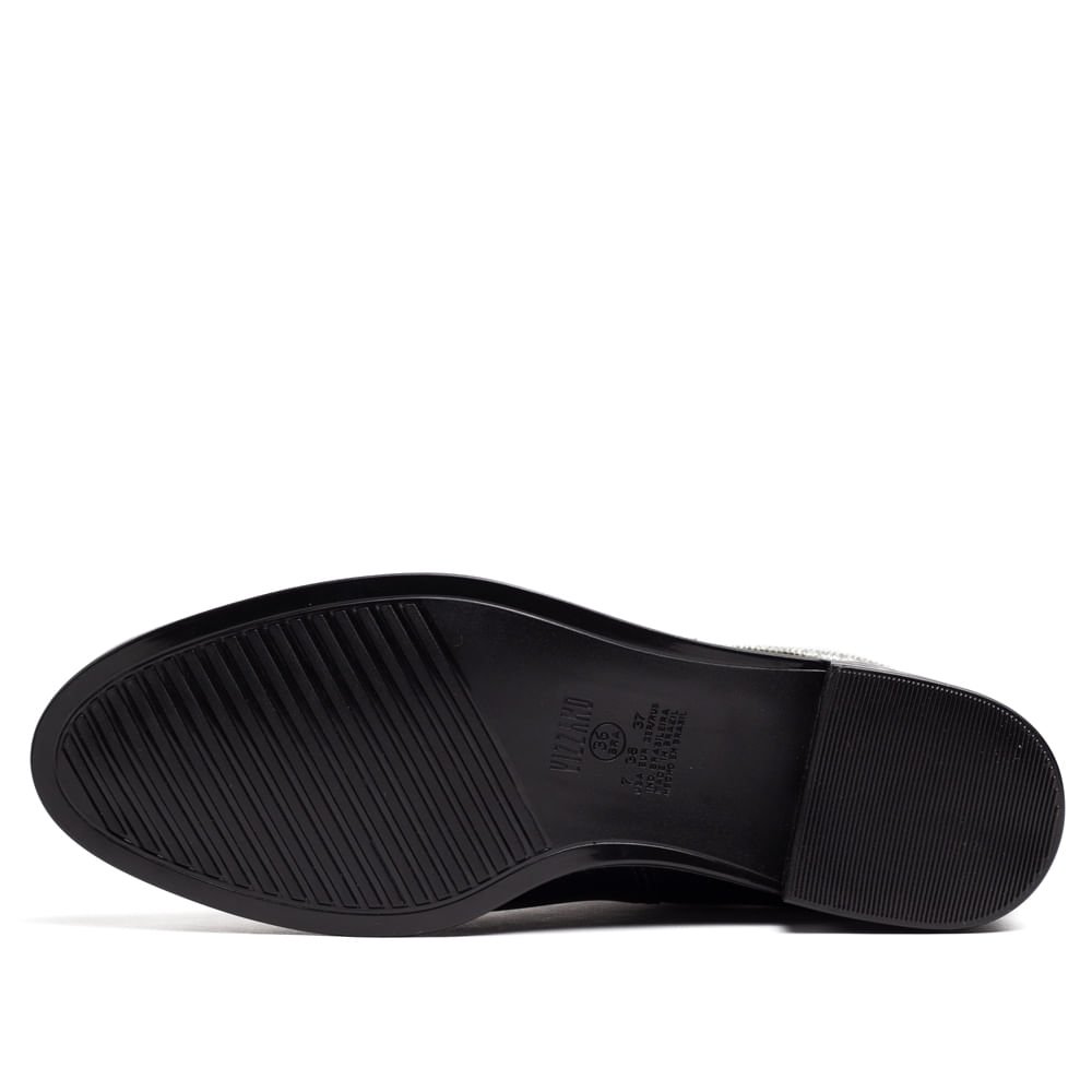 Bota Feminina Vizzano Cano Curto com Detalhe em Strass Preto Preto 2