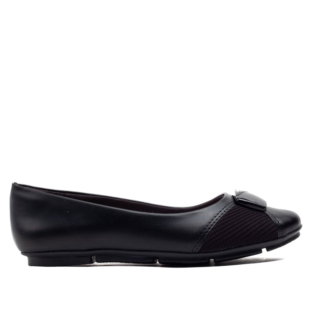 Sapatilha Feminina ComfortFlex Preto Preto 1