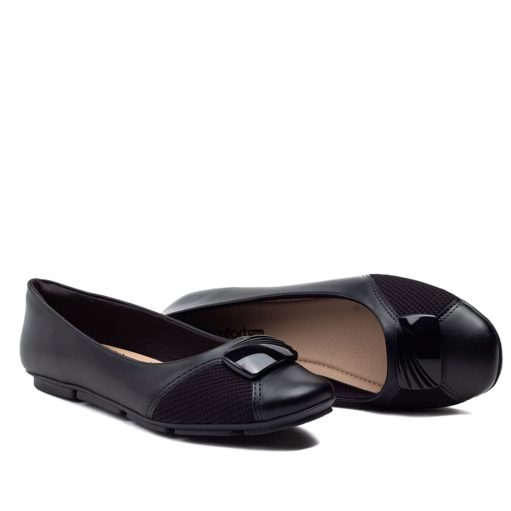 Sapatilha Feminina ComfortFlex Preto Preto 5