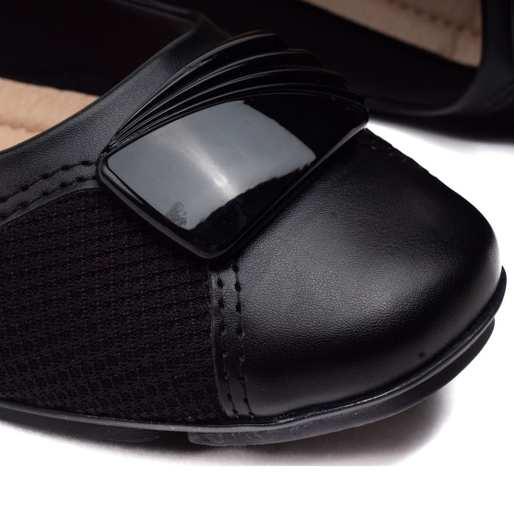 Sapatilha Feminina ComfortFlex Preto Preto 6