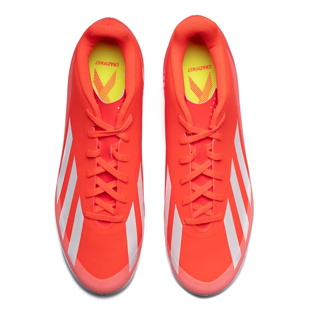 Chuteira Futsal Adidas X Crazyfast Club IN Laranja/branco Laranja/Branco 4