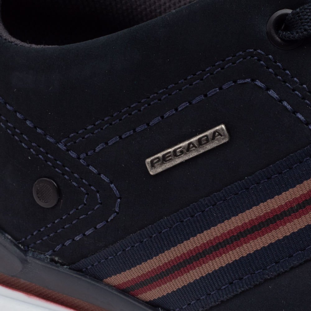 Sapatênis Masculino Pegada em Nobuck Marinho Azul 6