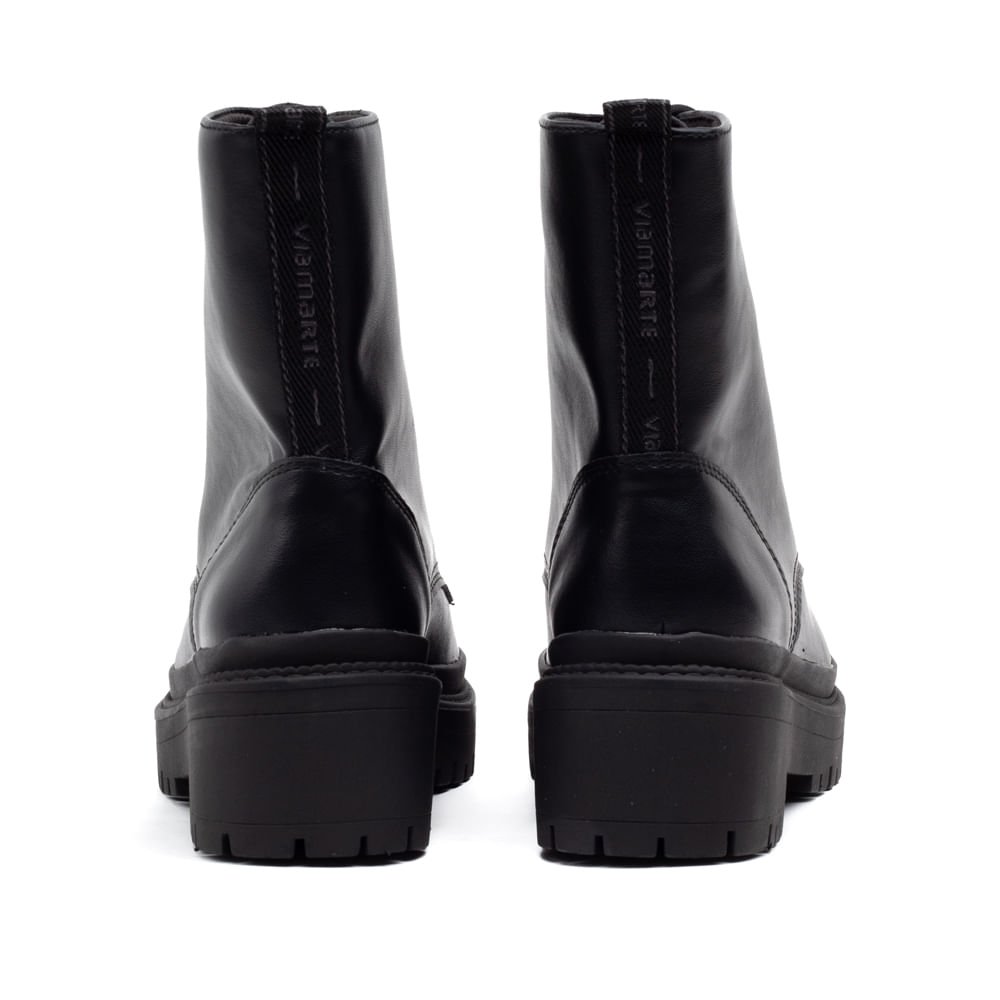 Coturno Feminino Via Marte com Pingente em Strass Preto Preto 3