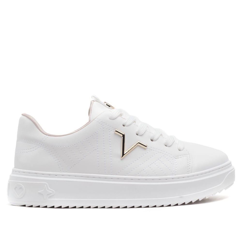 Tênis Feminino Via Marte Flatform Costuras Branco
