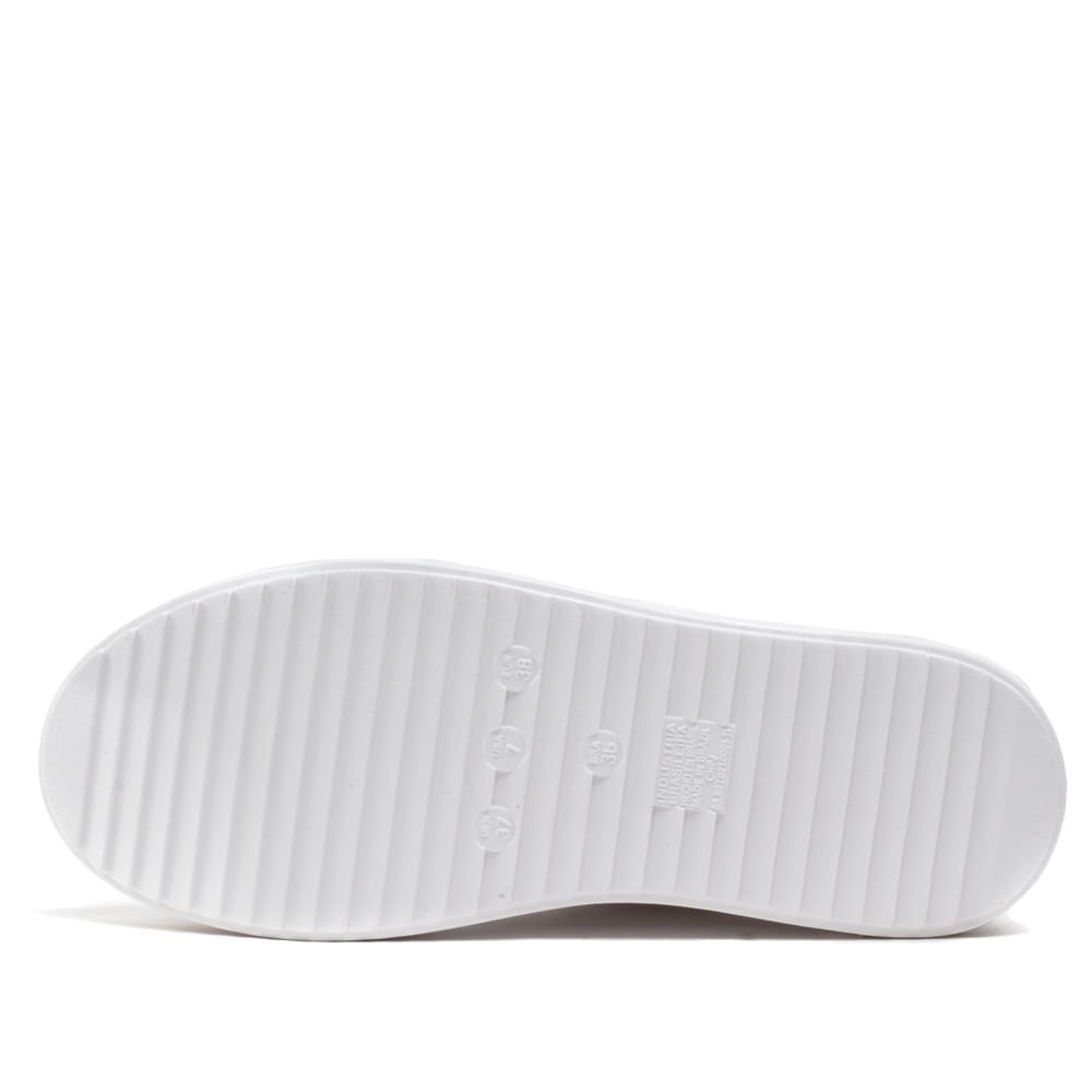 Tênis Feminino Via Marte Flatform Costuras Branco Branco 2