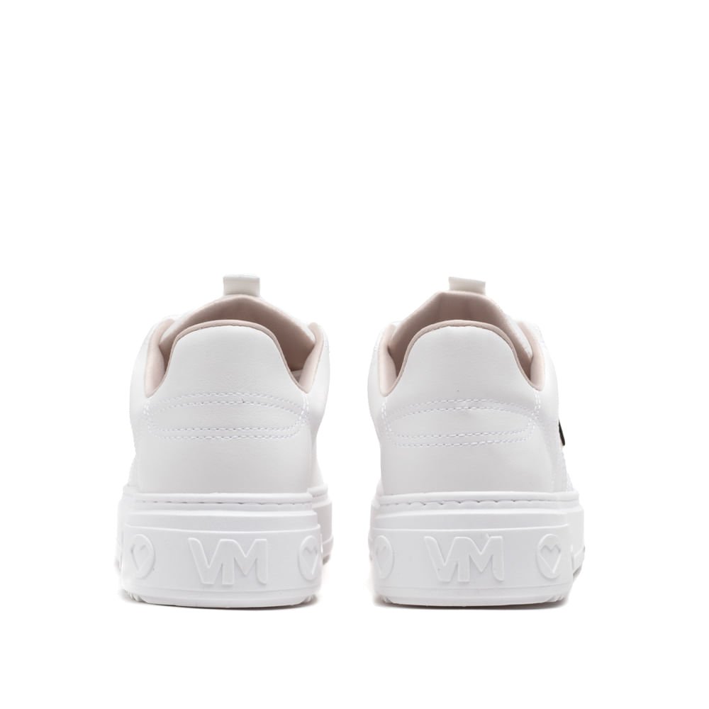 Tênis Feminino Via Marte Flatform Costuras Branco Branco 3