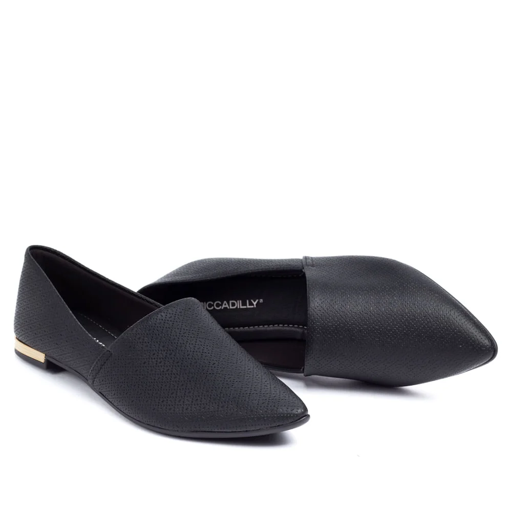 Sapatilha Feminina Piccadilly  Salto Baixo Preto Preto 5