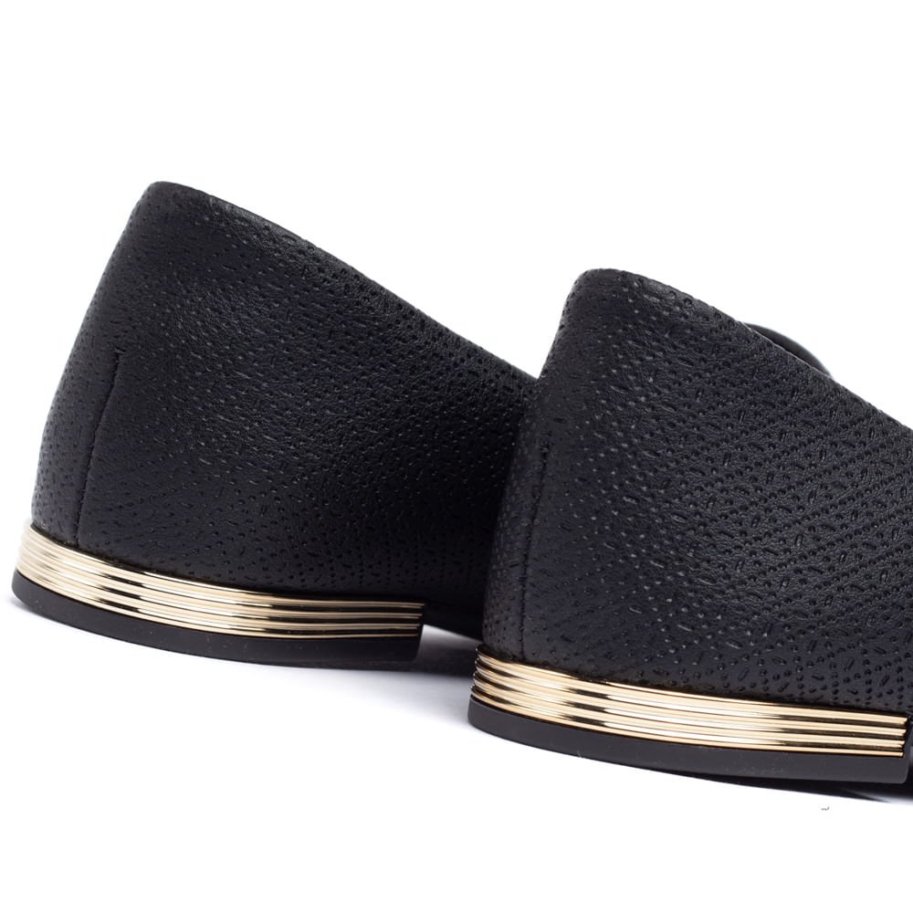 Sapatilha Feminina Piccadilly  Salto Baixo Preto Preto 6