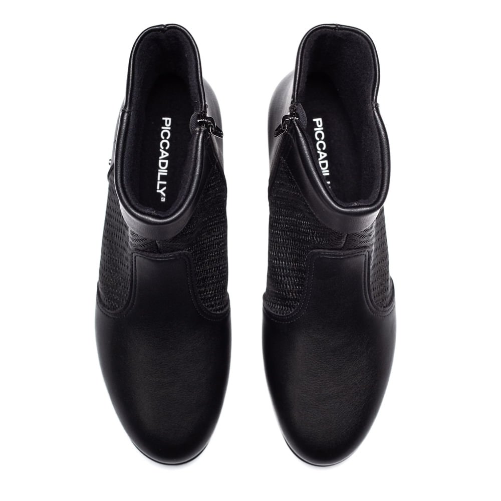 Bota Feminina Piccadily Cano Curto Preto Preto 4