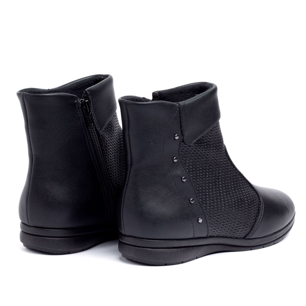 Bota Feminina Piccadily Cano Curto Preto Preto 6