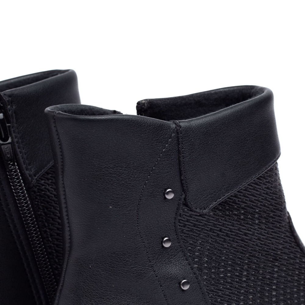 Bota Feminina Piccadily Cano Curto Preto Preto 7