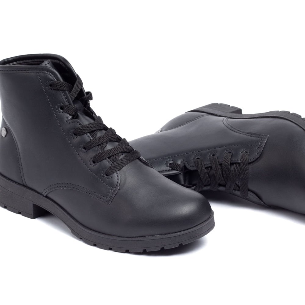 Coturno Infantil Pink Cats com Cadarço Preto Preto 6