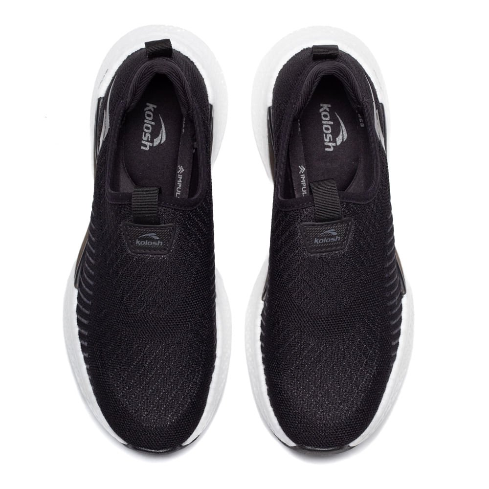Tênis Feminino Kolosh Esportivo Slip On Preto Preto 4