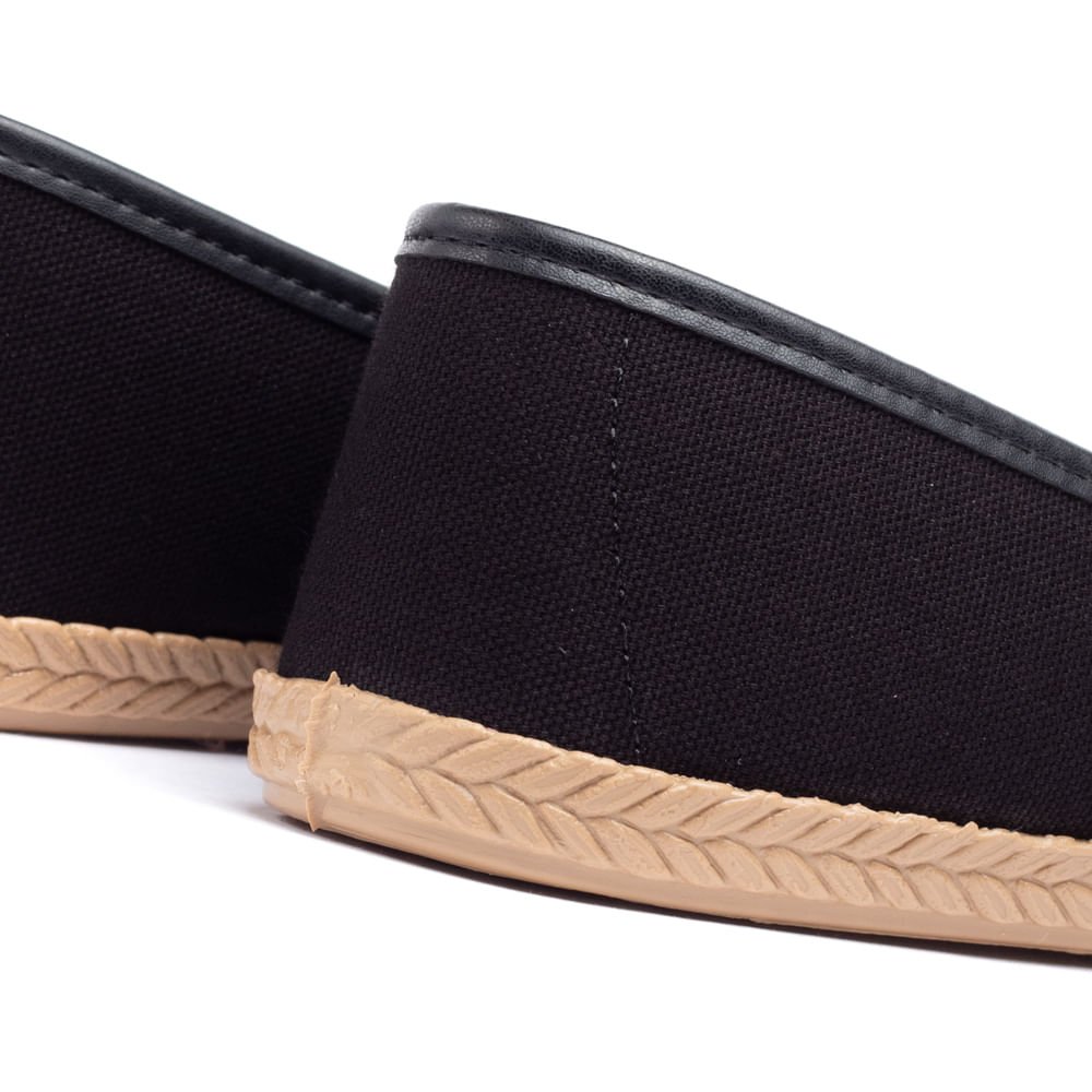 Sapatilha Feminina Moleca Tecido Knit Preto Preto 6