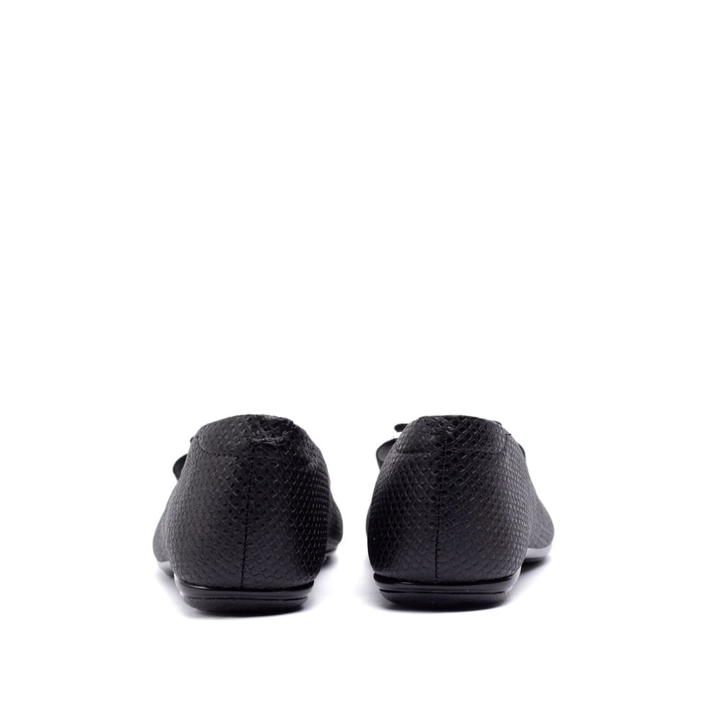 Sapatilha Feminina Moleca Texturizada com Laço Preto Preto 3