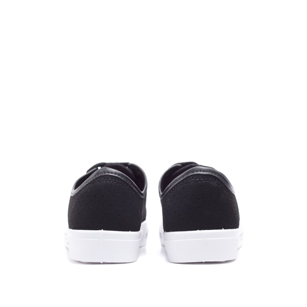 Tênis Feminino Moleca em Nobuck com Microfuros Preto Preto 3