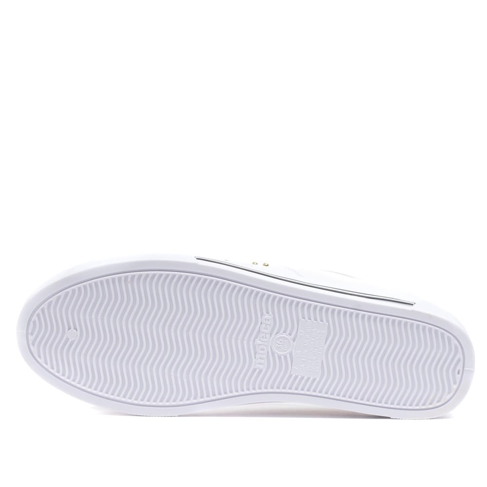 Tênis Feminino Moleca com Aplicações Branco Branco 2