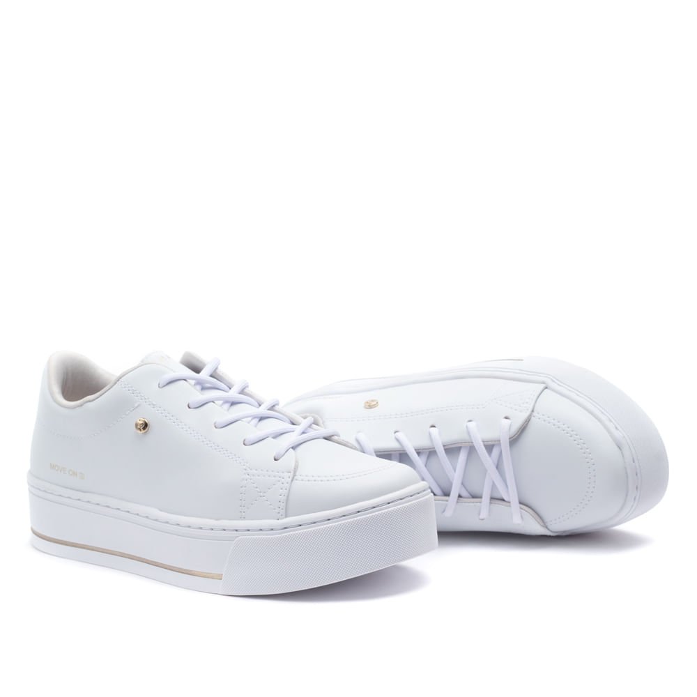 Tênis Feminino Ramarim Flatform Branco/dourado Branco/Dourado 5